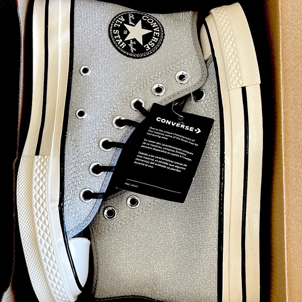 Converse Chuck 70 High Top Silver Glitter